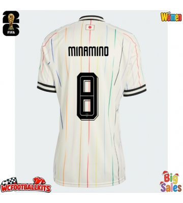 Japan Takumi Minamino #8 Replica Away Stadium Shirt for Women World Cup 2026 Short Sleeve
